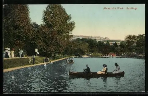 AK Hastings, Panorama mit Boot