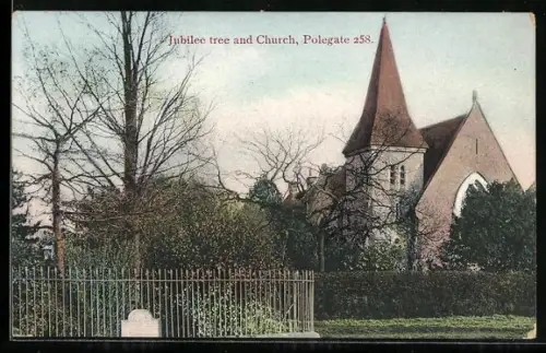 AK Polegate, Jubilee tree and Church