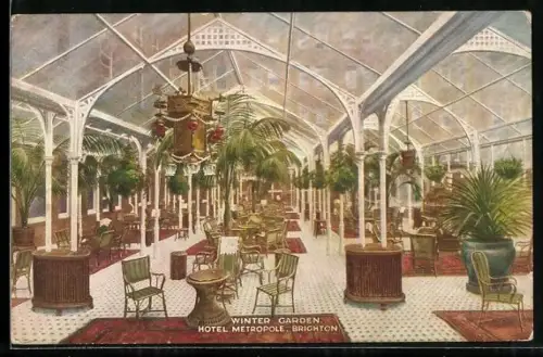 AK Brighton, Winter Garden Hotel Metropole