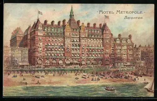 Künstler-AK Brigthon, Hotel Metropole