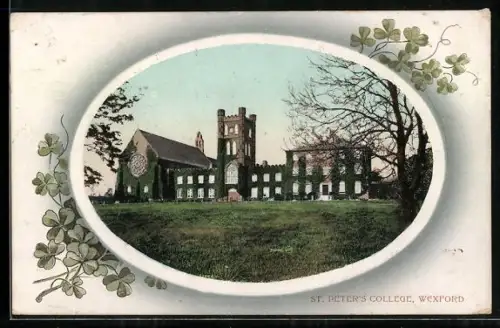 AK Wexford, St. Peter`s College, Kleeblätter, Passepartout