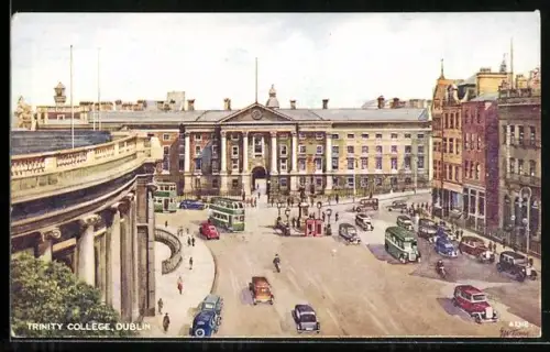 Künstler-AK Dublin, Trinity College
