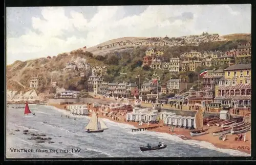 Künstler-AK Ventnor, View from the Pier