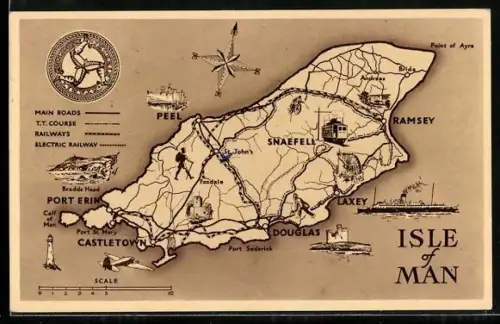 AK Isle of Man, Map of the Island