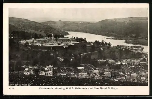 AK Dartmouth, Panorama with H. M. S. Britannia and New Naval College