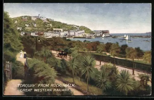 AK Torquay, View from Rock Walk, Great Western Railway