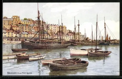 Künstler-AK Brixham, View from the Quay