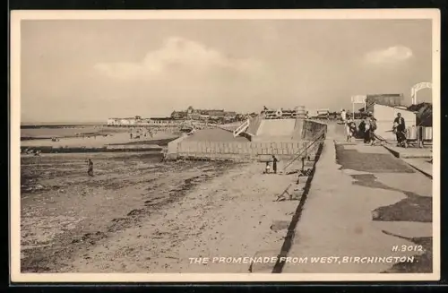 AK Birchington, The Promenade from West