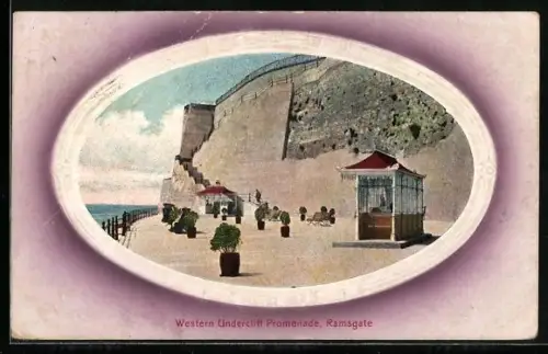 AK Ramsgate, Western Undercliff Promenade, Passepartout
