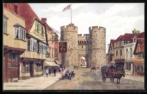 Künstler-AK Canterbury, The West Gate