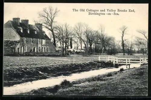 AK Birchington-on-Sea, The Old Cottages and Valley Brooks End