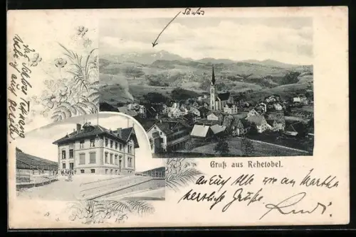 AK Rehetobel, Totalansicht mit Umgebung und Villa