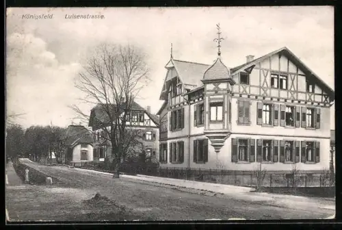 AK Königsfeld im Schwarzwald, Partie in der Luisenstrasse