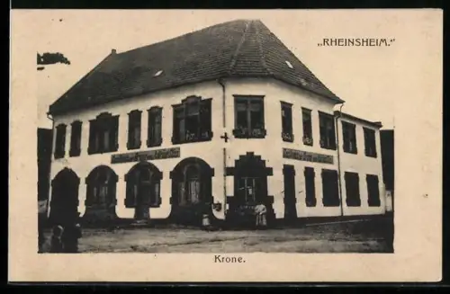 AK Rheinsheim, Gasthaus zur Krone