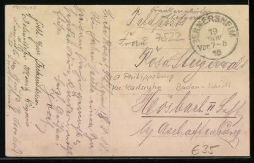 AK Rheinsheim, Gasthaus zur Krone