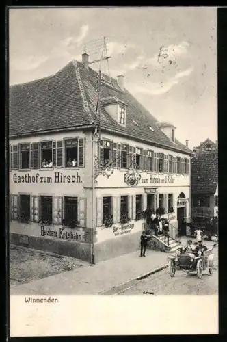 AK Winnenden, Gasthof zum Hirsch, Bes. U. Roller