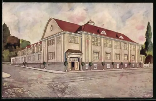 AK Stuttgart, Erste Stuttgarter Rollschuhbahn, Neckarstrasse 208, Besitzer C. Baumann