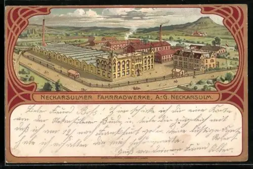 Lithographie Neckarsulm, Fahrradwerke der A.-G. Neckarsulm