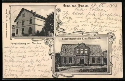 AK Bassum, Landwirtschaftliche Kreis-Winterschule und Privatwohnung des Directors