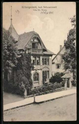 AK Königsfeld /Bad. Schwarzwald, Villa Dr. Wentz mit Garten
