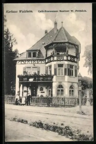 AK Stuttgart, Kurhaus Waldheim, Café-Restaurant von W. Fröhlich