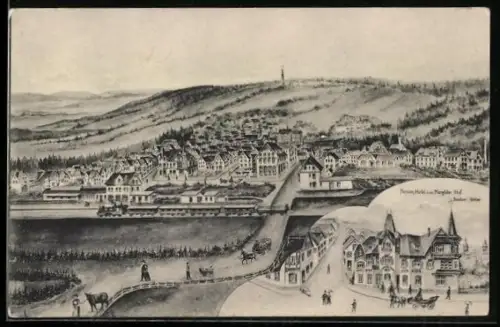 AK Freudenstadt, Pension, Hotel zum Murgtäler Hof, Totalansicht