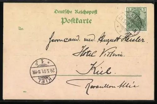 AK Rabel, Bahnhof, Denkmal und Mühle