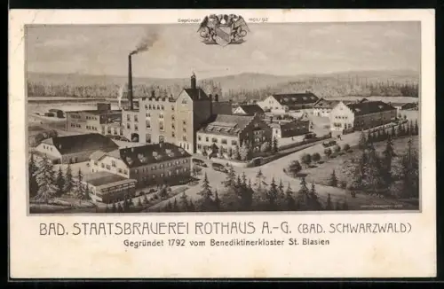 AK Rothaus /bad. Schwarzwald, Bad. Staatsbrauerei, Rothauser Tafelbier