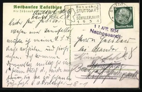 AK Rothaus /bad. Schwarzwald, Bad. Staatsbrauerei, Rothauser Tafelbier