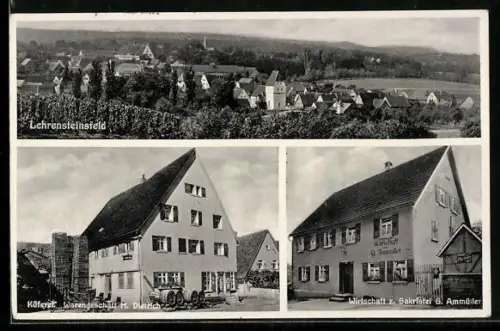 AK Lehrensteinsfeld, Geschäft von H. Dietrich, Gasthaus zur Sakristei