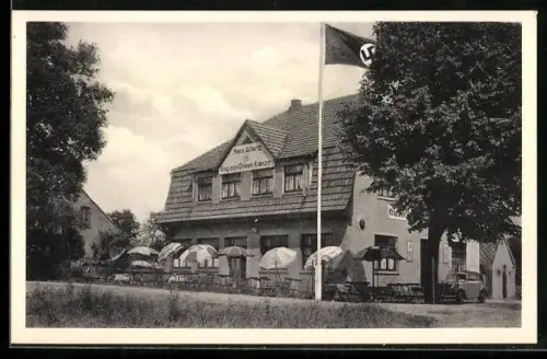 AK Bollen an der Weser, Krug zum grünen Kranze, Bes. Hans Schurig, 
