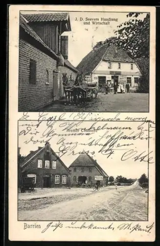 AK Barrien, Geschäft von J.D. Seevers und Partie an der Bremer Chaussee