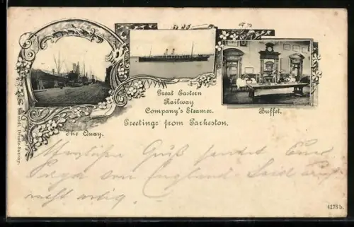 AK Parkeston, Great Eastern Railyway Company`s Steamer, The Quay, Buffet