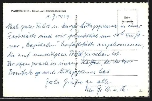 AK Paderborn, Kamp mit Liboriusbrunnen