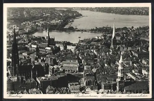 AK Hamburg-Rotherbaum, Stadtzentrum, Binnen-und Aussenalster