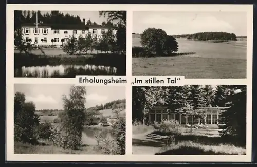 AK Oldenburg /Holst., Erholungsheim Im stillen Tal, Gebäude, Landschaftsansichten
