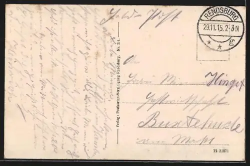 AK Rendsburg, Paradeplatz mit Hauptwache