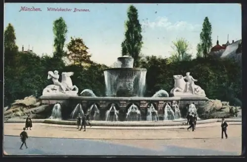 AK München, Wittelsbacher Brunnen