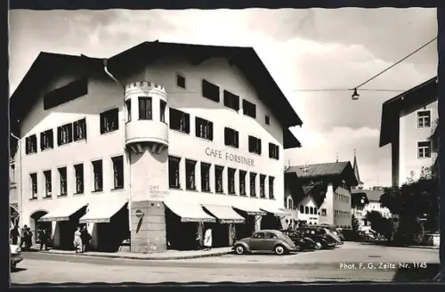 AK Berchtesgaden, Café Forstner, Blick in die Metzgergasse