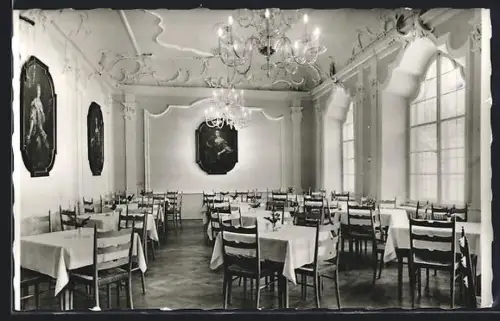 AK Berchtesgaden, Speisesaal Lehrerheim Schloss Fürstenstein