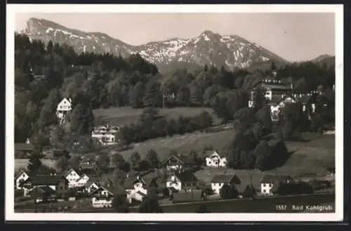 AK Bad Kohlgrub, Ortsansicht mit Bergen und Häusern