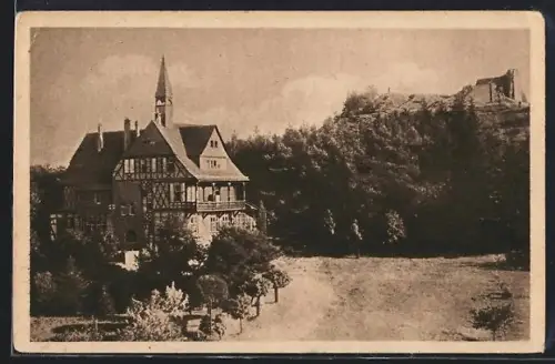 AK Frauenberg bei Marburg, Burgruine, Restauration, Besitzer A. Seebode