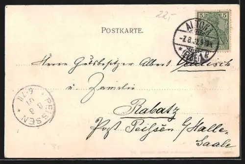 AK Hamburg-Altona, Neues Rathaus, Reiterstandbild