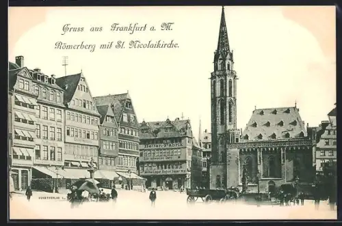 AK Alt-Frankfurt, Römerberg mit St. Nicolaikirche
