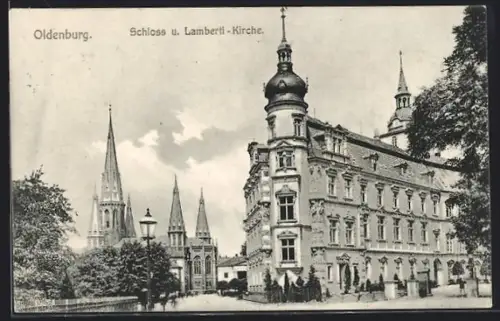 AK Oldenburg, Schloss und Lamberti-Kirche