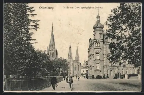 AK Oldenburg, Partie am Grossherzoglichen Schloss