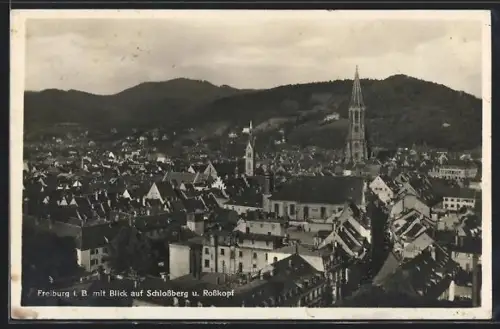 AK Freiburg i. B., Blick auf Schlossberg und Rosskopf