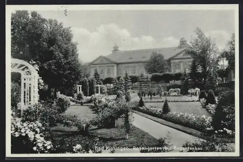 AK Bad Kissingen, Rosengarten mit Regentenbau