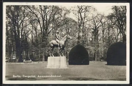 AK Berlin, Tiergarten, Amazonendenkmal