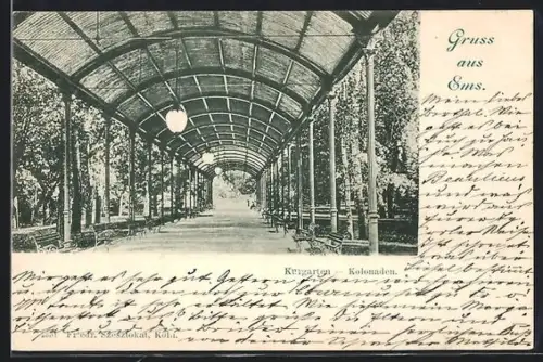 AK Ems, Kurpark, Kolonnaden